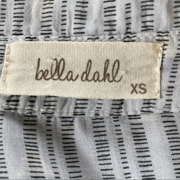 {Anthro} Bella Dahl Oversized Grey Striped Hi/Low - Picture 3 of 11